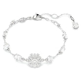 Swar*vski -Idyllia bracelet Mixed cuts, Snowflake, White, Rhodium plated-5691485
